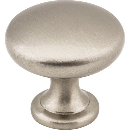 ELEMENTS BY HARDWARE RESOURCES 1-3/16" Diameter Satin Nickel Madison Cabinet Mushroom Knob 3910-SN-B